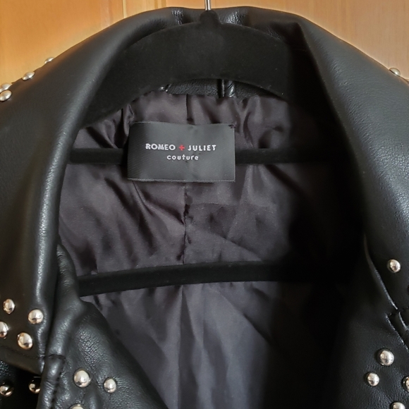 New Faux leather Black biker jacket - Picture 2 of 5